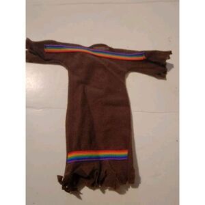 Vintage Barbie Ken Skipper Doll Accessory Clothing Brown Dress Rainbow VTG